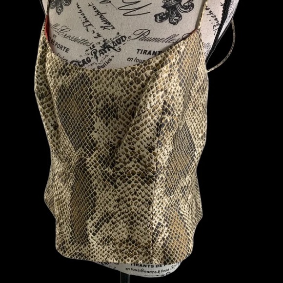 Flores & Flores snake print corset tank silk blend womens 16 - Picture 10 of 10